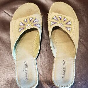 Minnetonka beaded sandals